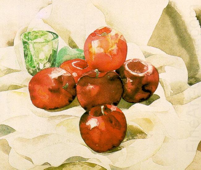 Still Life with Apples and a Green Glass, Demuth, Charles